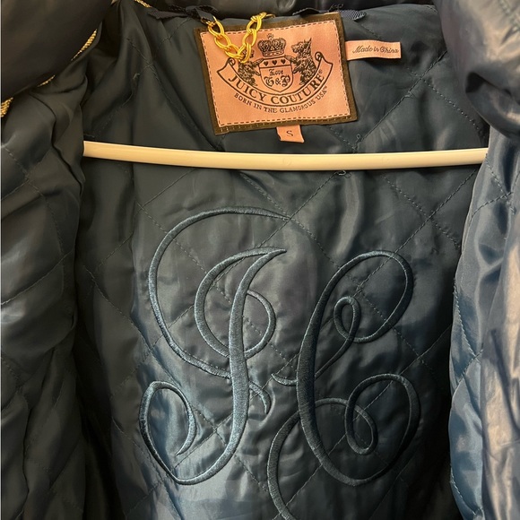 Juicy Couture long puffer coat w/ faux fur trim hood - Picture 4 of 7